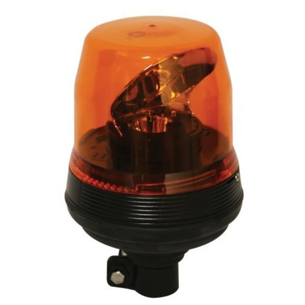 Ecco Safety Group LED ROTATING BEACON LOW PROFILE 12-24VDC 185 FPM FLEXI DIN POLE MOUNT AMBER EB7810A